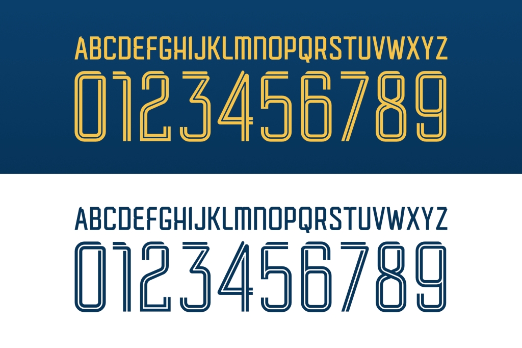 Golazo – Font Jersey dengan 2 varian nomor